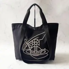 ヴィヴィアンウエストウッド ハンドバッグ ショルダーバッグ キャンバス オーブ黒