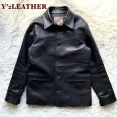 人気✨Y'2LEATHER ホースレザージャケット　馬革　カーコート　40 黒のサムネイル