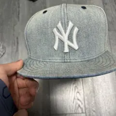 ニューエラ NEW ERA NYロゴ デニムキャップ ライトブルー