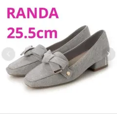 美品RANDA ローファーシューズ　LLサイズ/25.5cm グレー