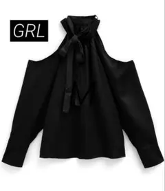 1178 美品 GRL グレイル ホルターネックリボンブラウス