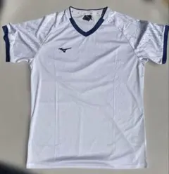 【美品】ミズノ バレーボール シャツ 2XL 白 海外限定Mizuno Vネック