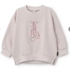 petit main プティマイン バレエシューズ刺繍トレーナー 100