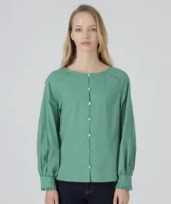 BLUE LABEL CRESTBRIDGE コットンローンレースコンビブラウス