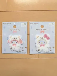 新品　ワッペン　サンリオ　キティ　マイメロ