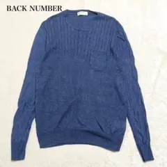 バックナンバー　長袖リネンセーター　ニット　ケーブル編み　シンプル　麻100%