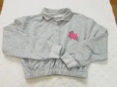 襟付き　ショート丈トレーナー