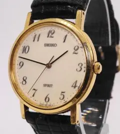 【稼働】SEIKO SPIRIT 7N01-7060 ゴールド 腕時計 S180