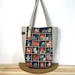 [ハンドメイド]ミニトートバッグ／ユキエモン×リネン21