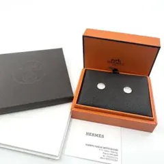【美品】HERMES エルメス ピアス エクスリブリス シルバー925 箱