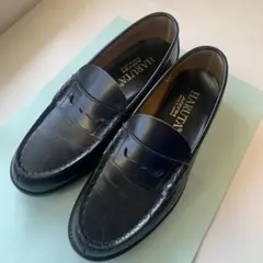 HARUTA ブラックレザー ローファー　27EEE （3E）