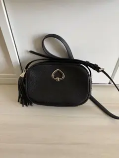 【美品】kate spade ブラックショルダーバッグ