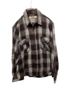 【M0025】KANSAI JEANS チェック柄ネルシャツ M