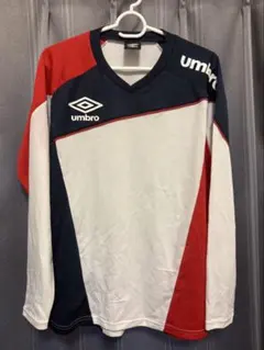 Umbro 長袖シャツ L ホワイト/レッド/ブルー - メルカリ