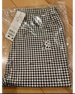 【新品未使用】プティマイン　ボトムス　ギンガムチェック長ズボン 音符刺繍