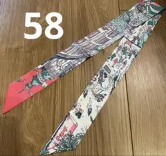 58 バッグスカーフ　ヘアバンド　リボンスカーフ　スカーフ
