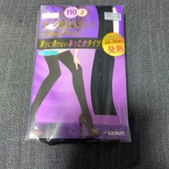 GUNZE SABRINA Heat Top ブラック 110デニール　2足組