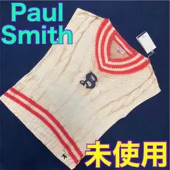 【未使用】ポールスミス だまし絵　ノースリーブ カットソー　ベスト柄　Tシャツ