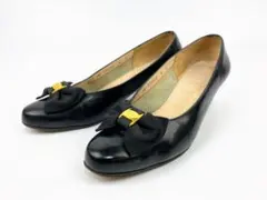 フェラガモ　パンプス　ヴァラ ブラック 6C 約23.5cm ヒール4.5cm