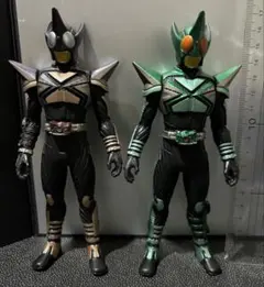 仮面ライダーキックホッパー＋パンチホッパー ソフビ2体セット 仮面ライダーカブト