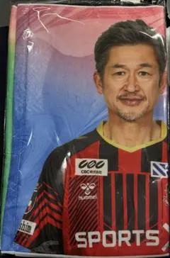 Jリーグオールスターサッカー限定　フェイスタオル＆非売品カード　三浦知良選手 三浦知良 KAZU Jリーグオールスター プレイヤーズ プリント フェイス