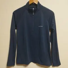 モンベル　レディース　ハーフジップドライシャツ　Lサイズ　ネイビー　速乾性