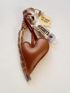 A110 じゃらじゃらキーホルダー　バッグチャーム　ハート　ハーシーズ