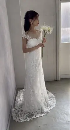 【美品】【dress production】刺繍レースドレス