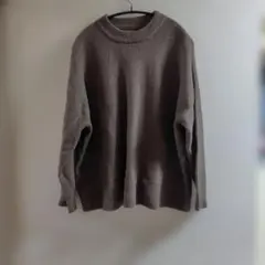 フリーサイズブラウン 長袖 ニットセーター
