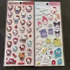ハローキティ　サンリオキャラクター　ぷっくりシールセット