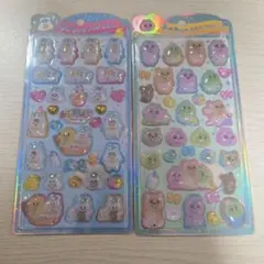 正規品　うるちゅるPOPシール　おぱんちゅうさぎ　んぽちゃむ　2枚セット