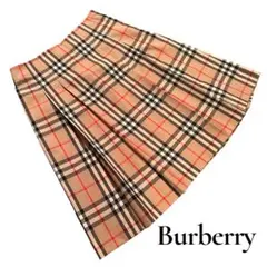 ヴィンテージ Burberry ノバチェック サマー ウール　プリーツ スカート