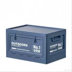 アウトドア キャンプ用 折りたたみ式 カーケース 収納ボックス ブルー