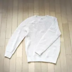 UNIQLO　ユニクロ　3Dクルーネックセーター　春ニット　ホワイト