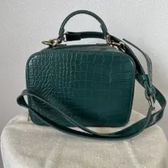 レディース ハンドバッグ FOREVER21 型押し 緑 2wayのサムネイル