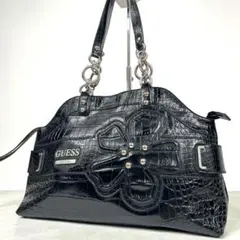 y2k GUESS crocodile pattern shoulder bag