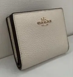 COACH コーチ　ミニウォレット 折り財布　チョーク　ホワイト　白色
