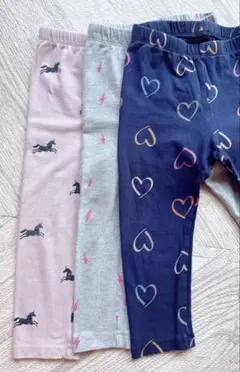 女性90レギンス3点セット（ユニコーン・ハート）