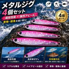 ジグ120g 4本 メタルジグ TGベイト風 タチウオ - メルカリ