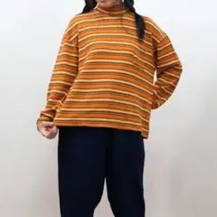 年末年始限定】ティグルブロカンテ プルオーバー モックネック ドロップジャガード