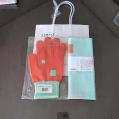 SIMOSE 下瀬美術館ショップカラーグローブと手ぬぐい.ショッパーの3点セット