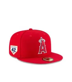 ニューエラ　エンゼルス　５９ＦＩＦＴＹ　スカーレット　サイドパッチ