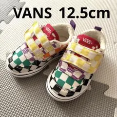 美品 VANS ベビー スニーカー マルチカラー チェック柄