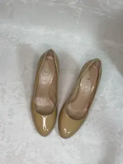 ベージュ ハイヒール パンプス　No.34