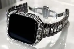 B1★Apple Watchステンレスバンド　ジュエルベルト　キラキラ保護カバー