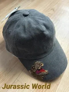 新品未使用⭐︎Jurassic World キャップ 恐竜 刺繍 グレーのサムネイル
