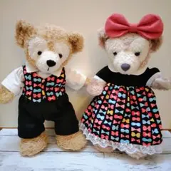 ダッフィー　シェリーメイ　ペアコスチューム　（リボン柄）