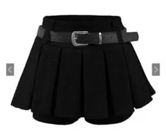 ベルト付きミニプリーツパンツ sd136