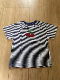 ZARA ボーダーTシャツ さくらんぼ刺繍のサムネイル