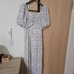 SNIDEL レーヨンパフプリントワンピース